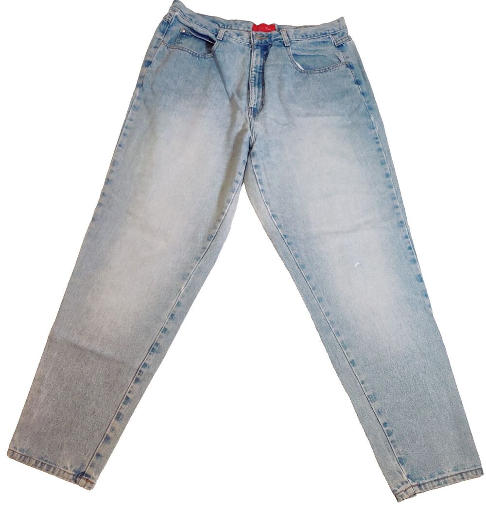 Y2K Venezia Tapered Denim Jeans Women's Size 18 Stone Wash Blue Pre-owned
